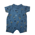 Newborn Dusty Blue Palm Tree Romper - Woolworths