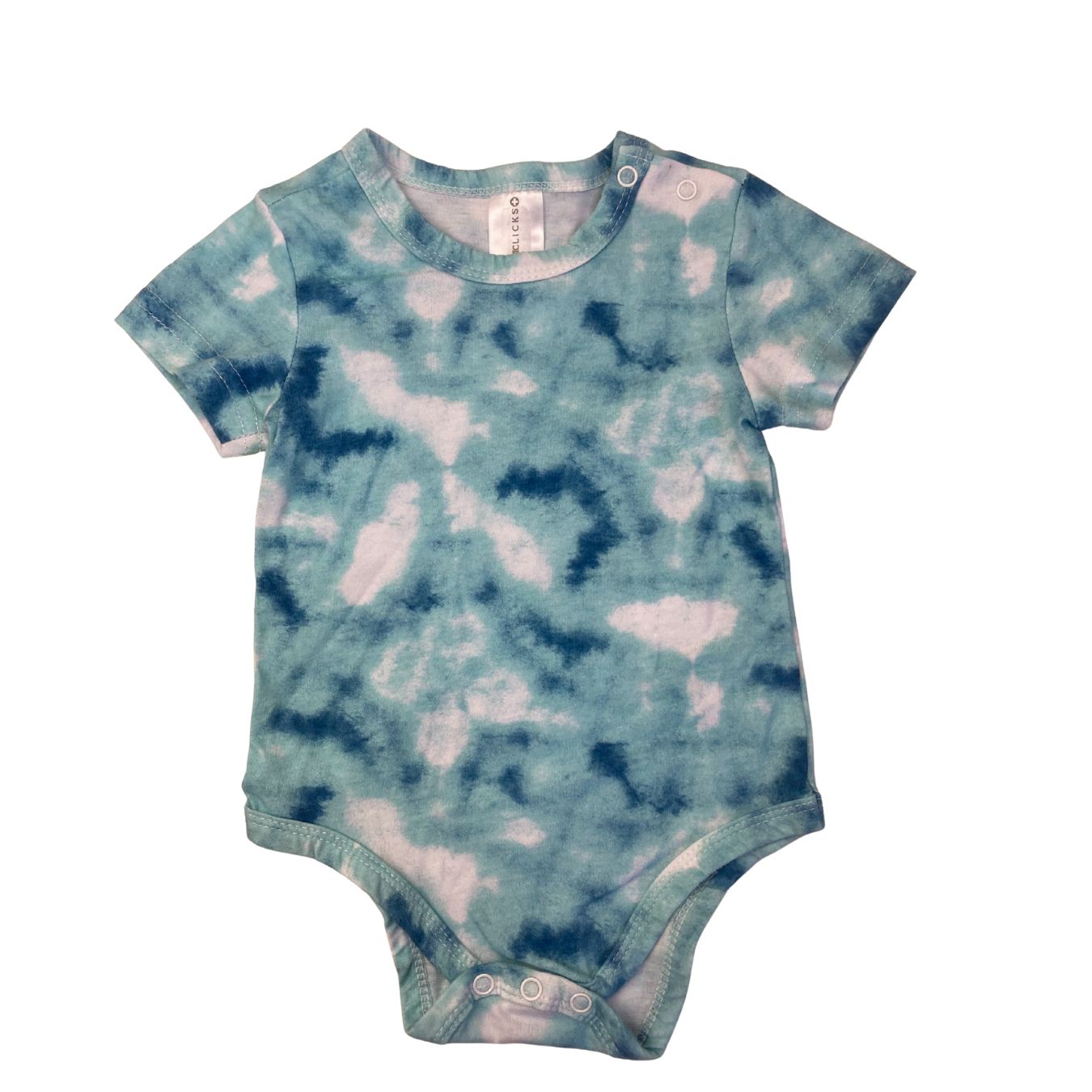 6-12M Blue Tie Dye Summer Bodysuit - Clicks