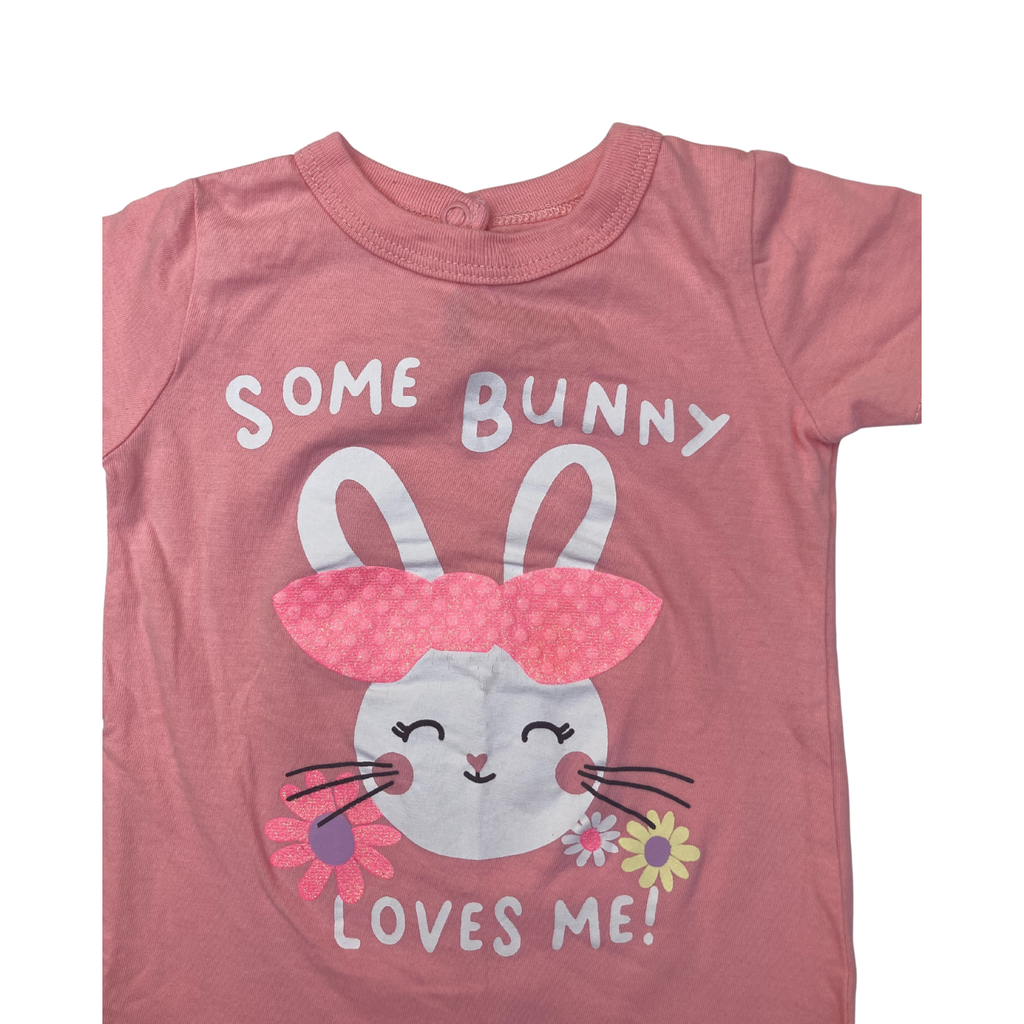 1-3M Pink Glitter Bunny Romper - Woolworths