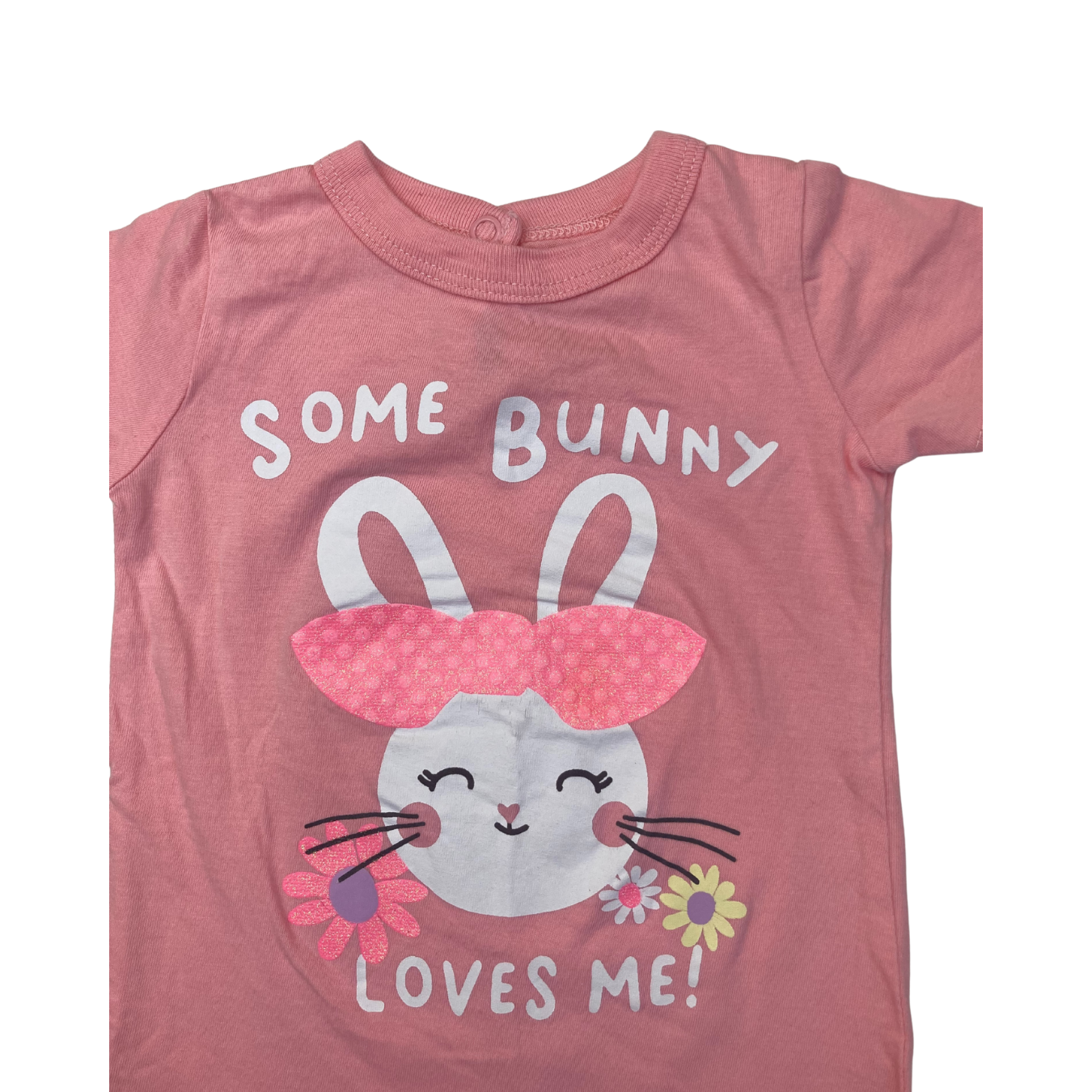 1-3M Pink Glitter Bunny Romper - Woolworths