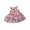 3-6M Pink & Peach Check Dress - Ackermans