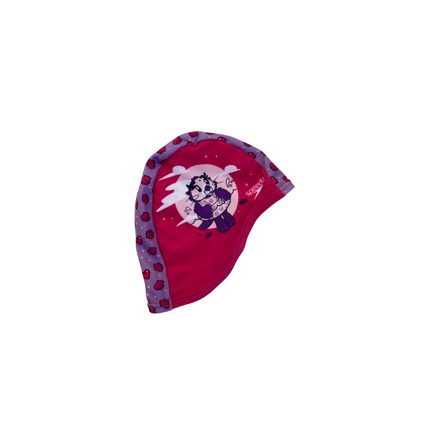 6-12M Pink & Purple Otter Swim Cap - Speedo