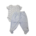 Newborn White Velour Footed Leggings & Cloud Bodysuit - F&F