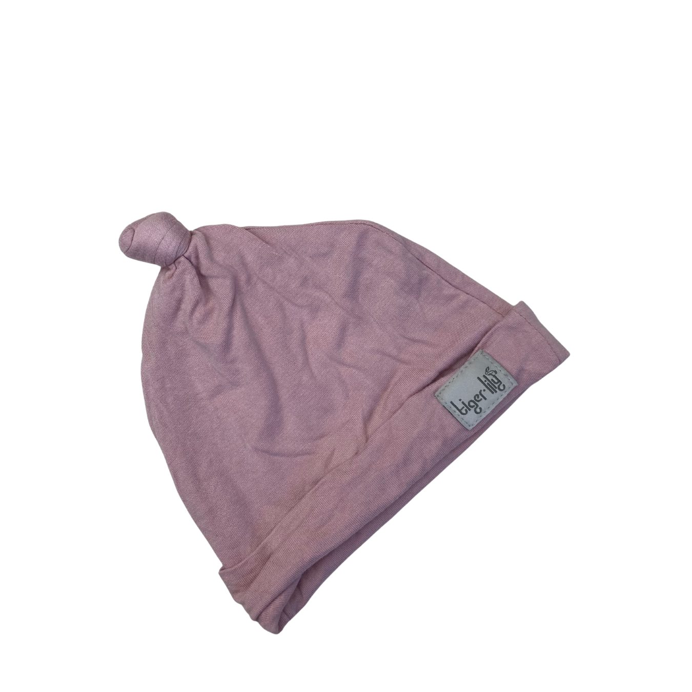 0-6M Light Pink Viscose Adjustable Knot Beanie - Tiger Lily