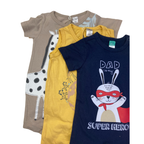 0-3M Blue, Yellow & Beige Animal Rompers - Ackermans, Tiny Tots