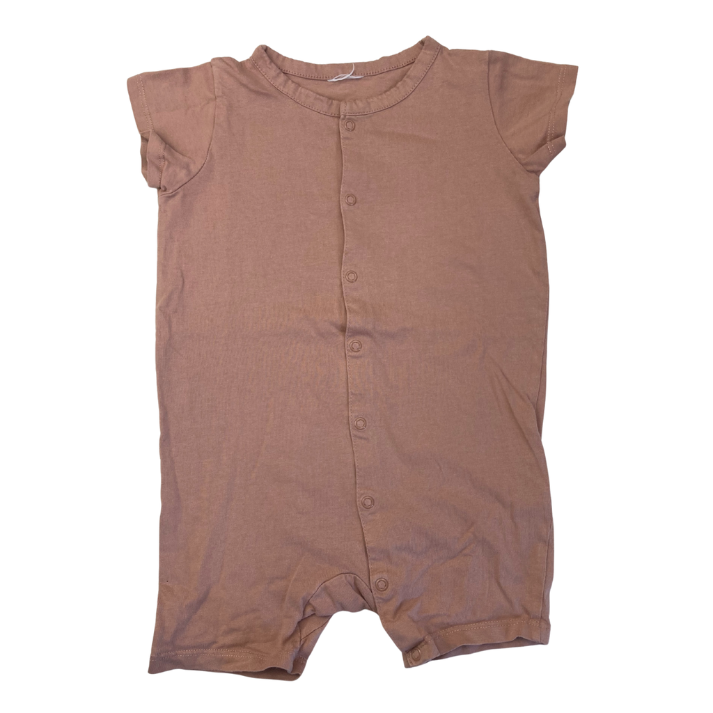 UK 18-24M Dusty Coral Snap Romper - H&M