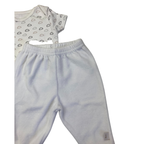Newborn White Velour Footed Leggings & Cloud Bodysuit - F&F