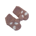 3-6M Light Pink & White Dotted Knit Mittens - Woolworths
