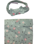NB Mint Green & Pink Floral Cuffed Leggings & Headband - Woolworths