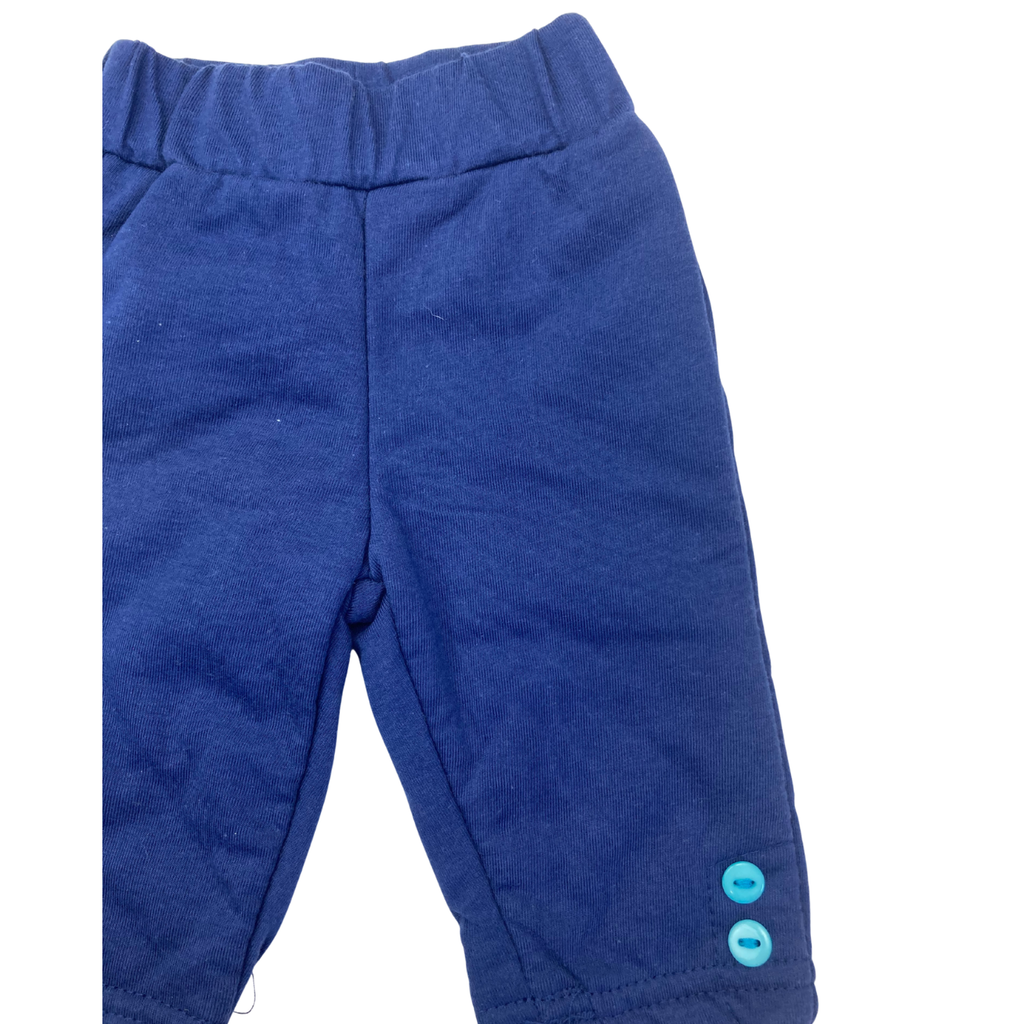 1M Dark Blue Double Layered Leggings - Kimadi