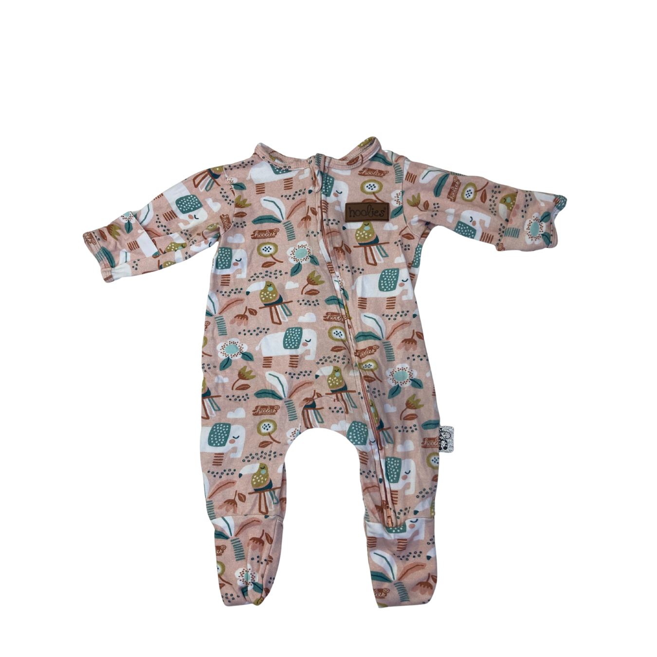 Newborn Pink Animal Zip Onesie - Hooligans