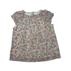 5Y Cream, Pink & Green Floral Soft Blouse - Gap