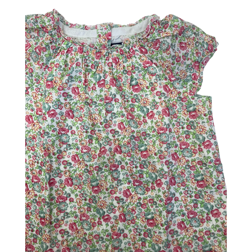 5Y Cream, Pink & Green Floral Soft Blouse - Gap