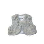 0-3M Cream Faux Fur Gilet - Tiny Tots
