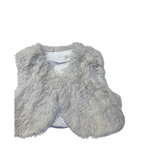 0-3M Cream Faux Fur Gilet - Tiny Tots