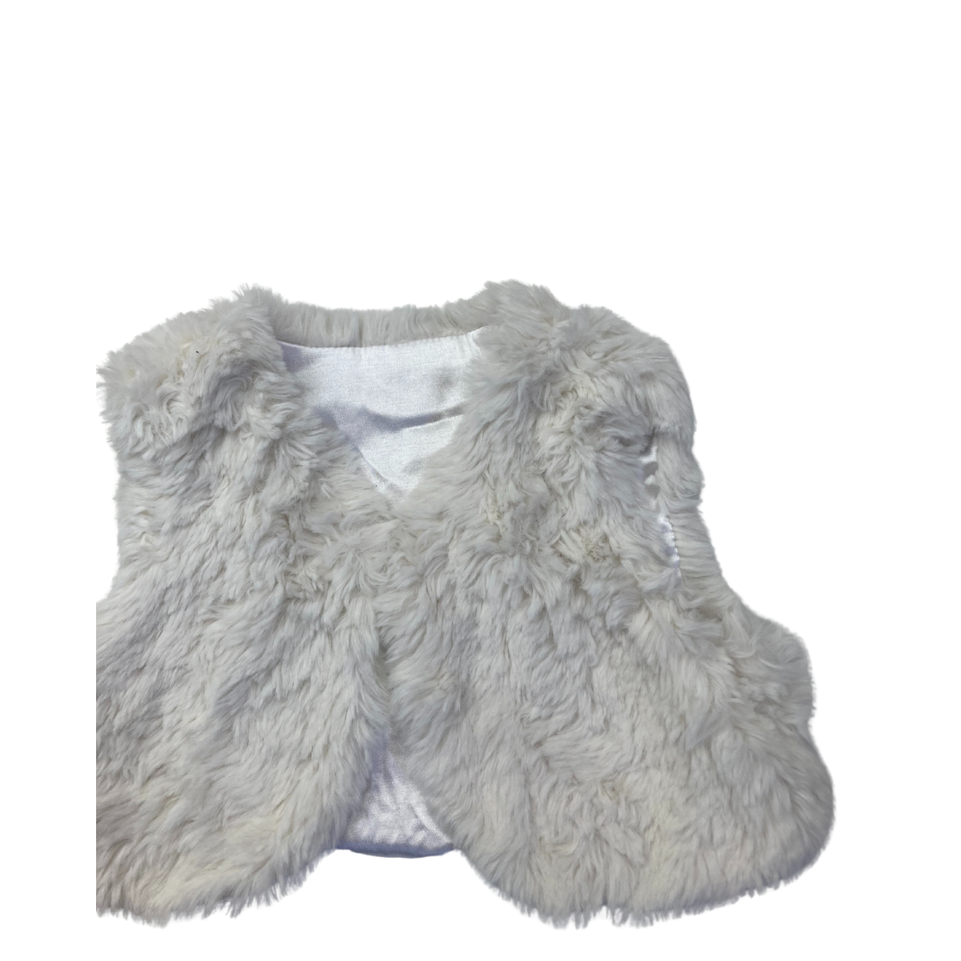 0-3M Cream Faux Fur Gilet - Tiny Tots
