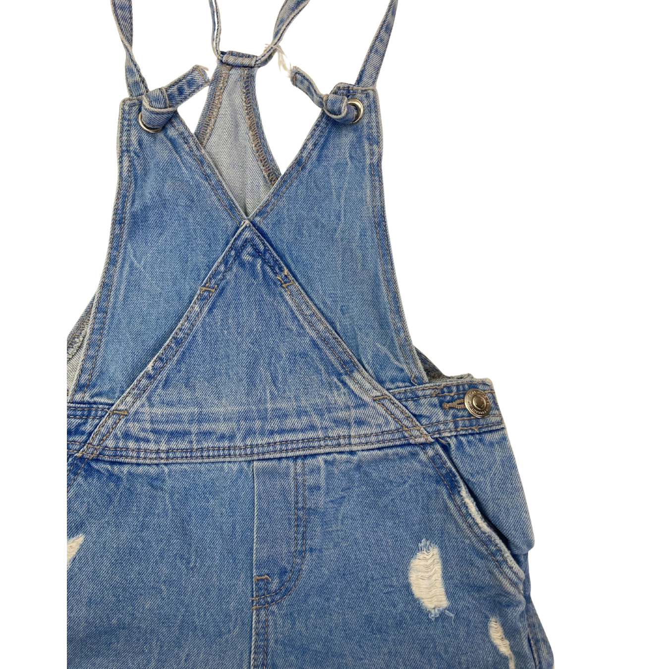 5Y Light Blue Strappy Denim Overall - Zara