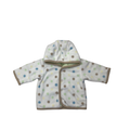 Newborn White Fleece Dotted Snap Jacket - Woolworths