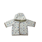 Newborn White Fleece Dotted Snap Jacket - Woolworths