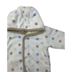 Newborn White Fleece Dotted Snap Jacket - Woolworths