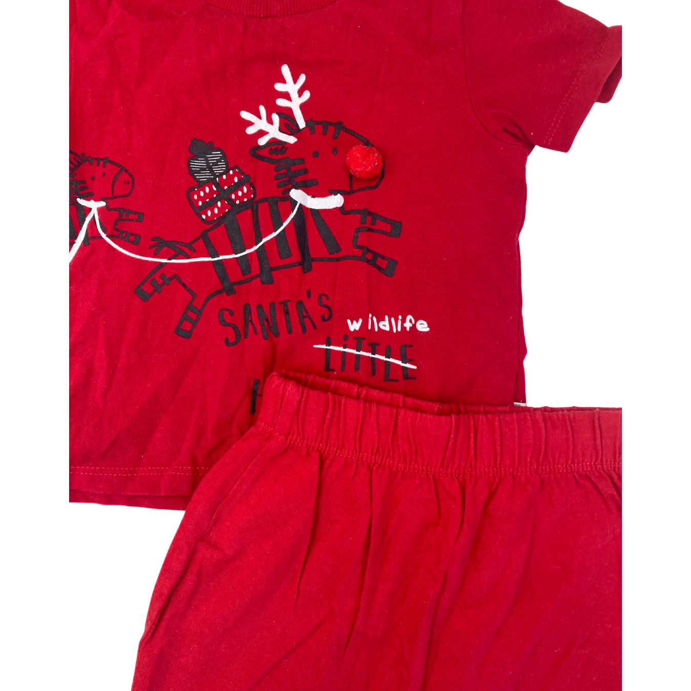 6-12M Red Santa's Summer Sleep Set - Woolworths