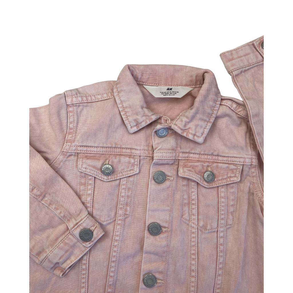 UK 3-4Y Light Pink Denim Jacket - H&M