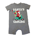 18-24M Grey "Santa's Coming" Romper - Woolworths