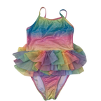 5-6Y Colourful Shimmer Tulle Swimsuit - Real