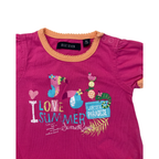 1-2M Pink Frill "I Love Summer" Top - Blue Seven
