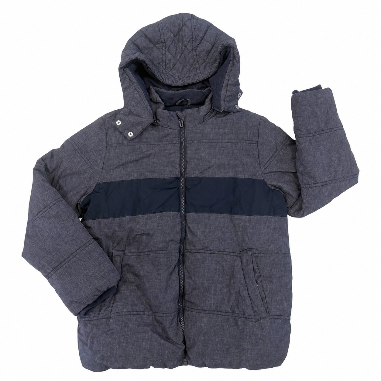 10Y Navy melange hooded puffer premium jacket  - S.Oliver