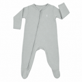 6-12M Khaki Green Zipper Cotton Babygrow - Woolworths