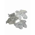 0-3M Set Of Three Cream & Gold Frill Socks