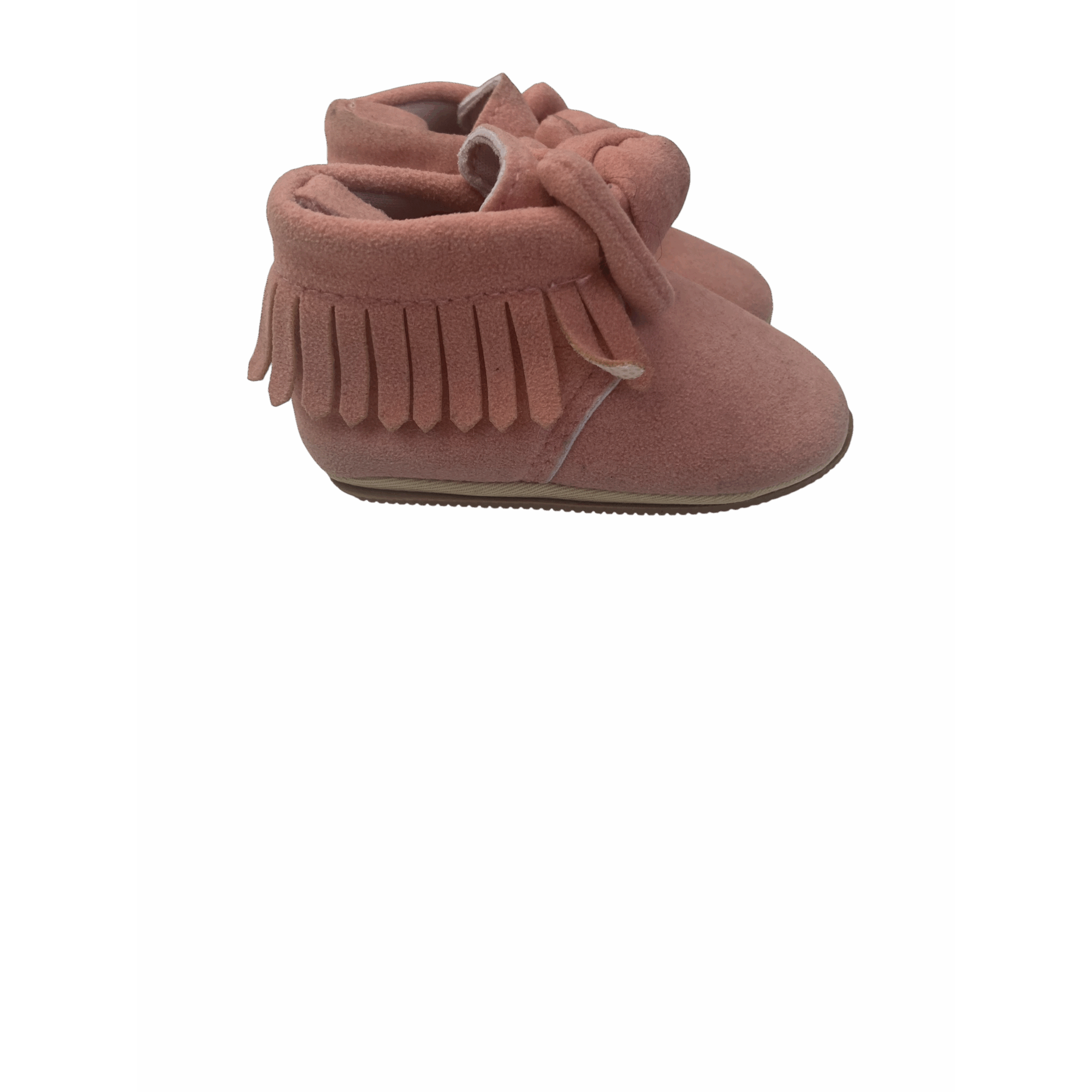 Size 11 - Coral Faux Suede Mocassin Slip On