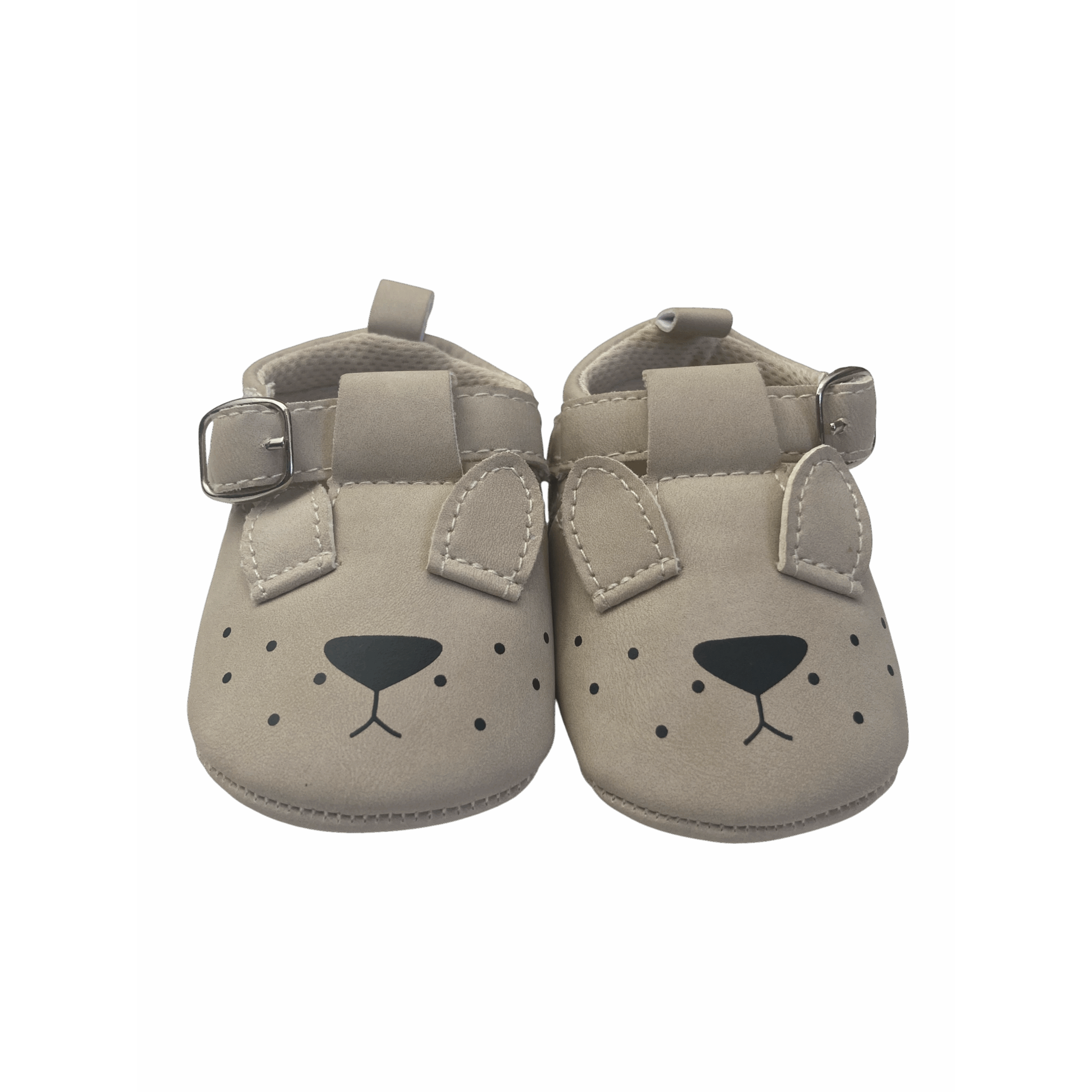 Size 11 - Beige Bear Soft Mary Jane Shoes
