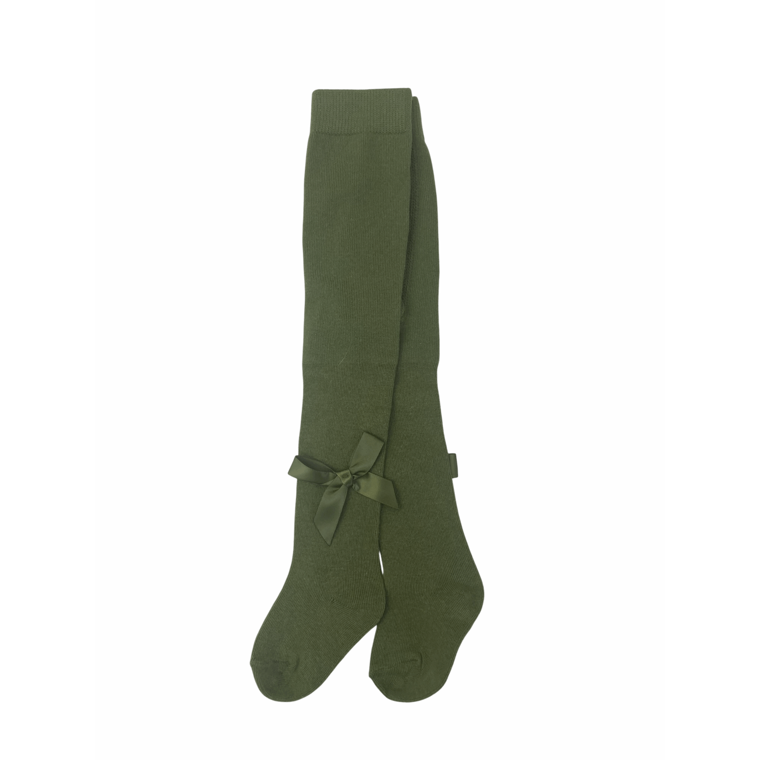 6-12M Green Knit Bow Stockings