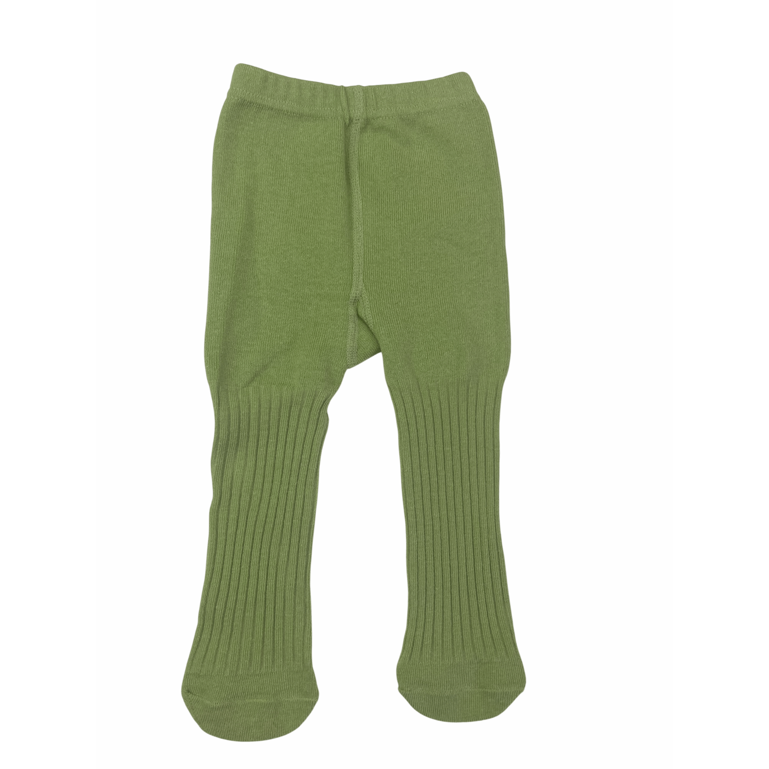 6-12M Light Green Ribbed Knit Stockings
