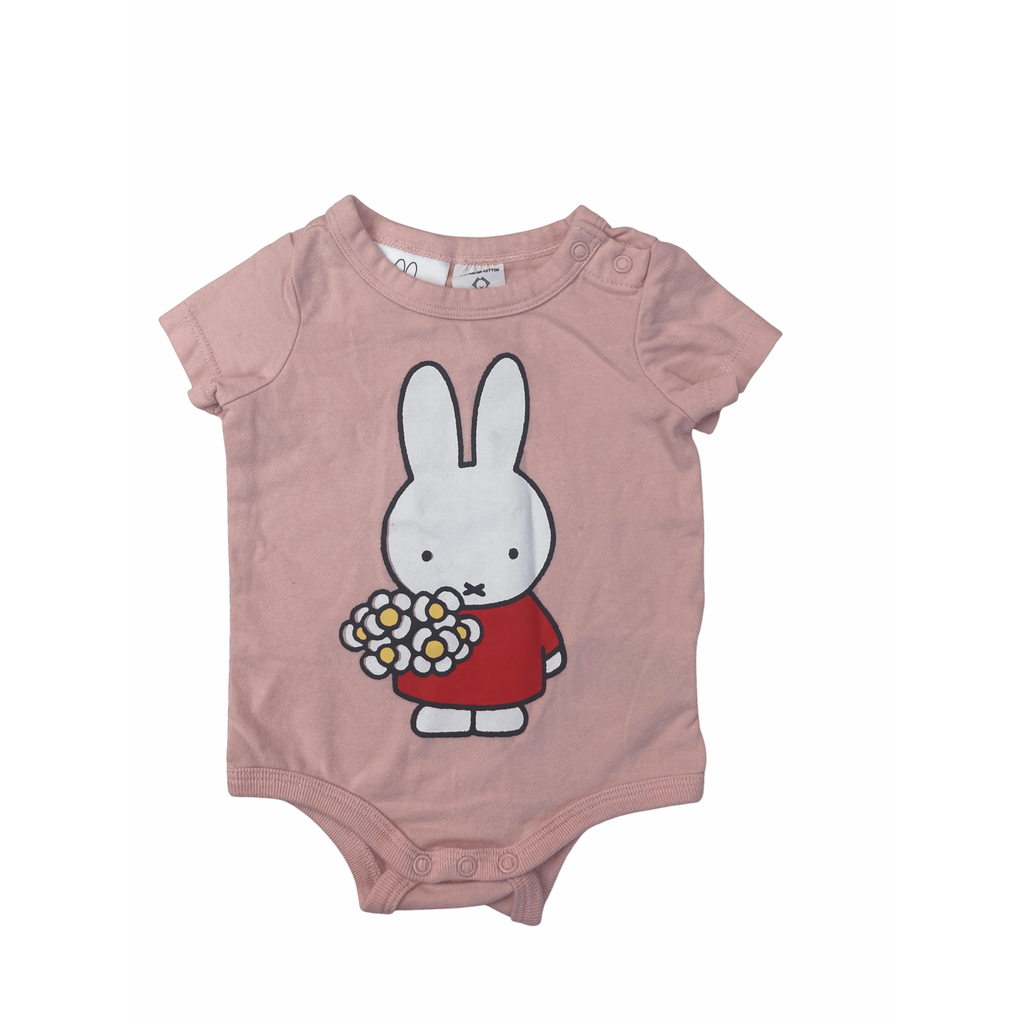 0-3M Pink Miffy Bodysuit - Cotton On
