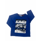 12M Dark Blue Comic Long Sleeve T Shirt - Little Marc Jacobs