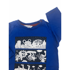 12M Dark Blue Comic Long Sleeve T Shirt - Little Marc Jacobs