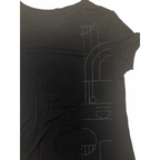 7-8Y Black Embossed Sport T Shirt