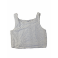 11-12Y White Eyelet Sleeveless Crop Top - Zara