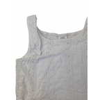 11-12Y White Eyelet Sleeveless Crop Top - Zara