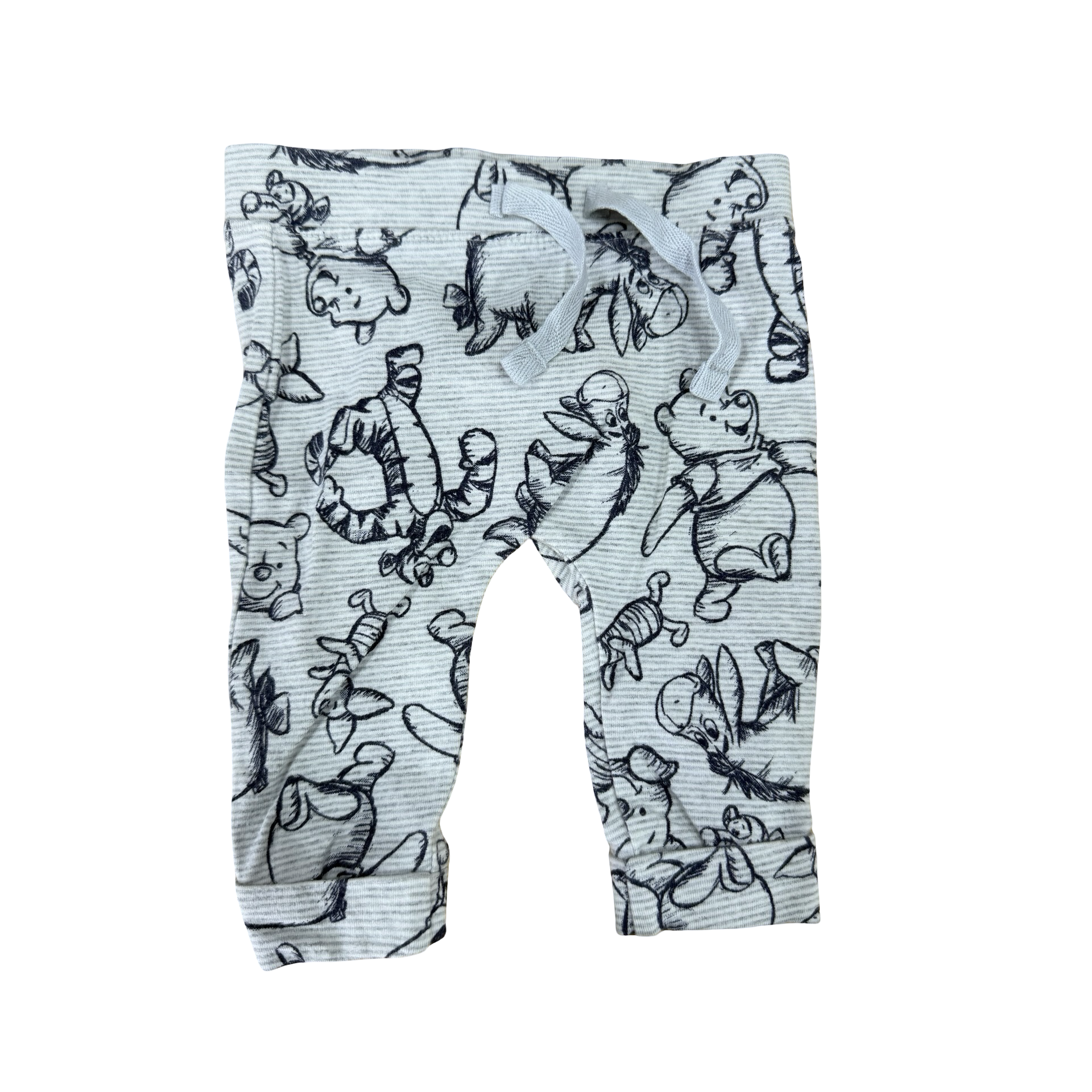 Newborn Grey & Navy Winnie the Pooh Leggings - Disney Baby