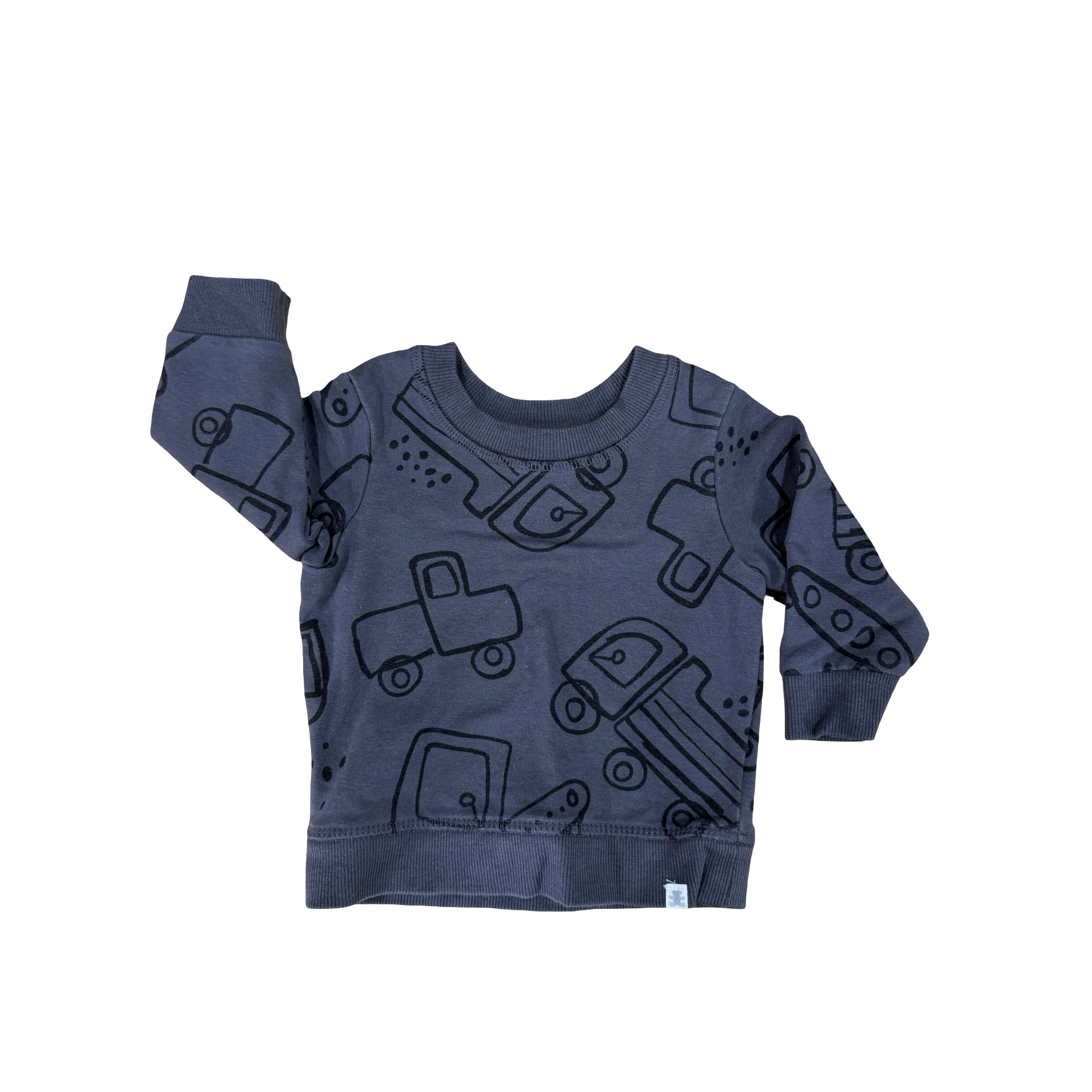 1-3M Grey & Black Truck Sweater - Woolworths
