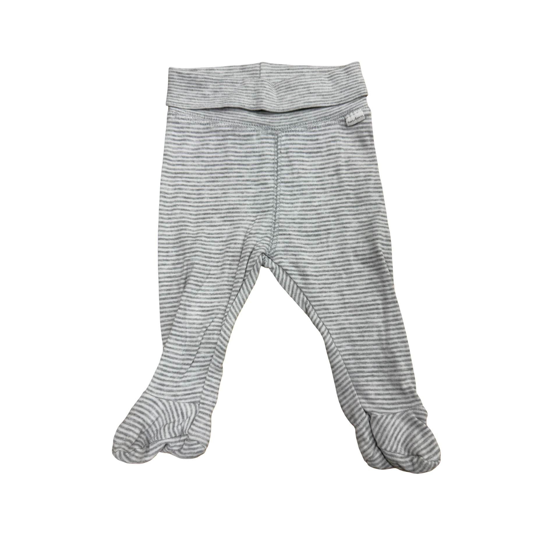 Newborn Grey & White Footed Leggings - H & M