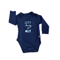 1-3M Let's hug it out Black & White long sleeve bodysuit - Woolworths
