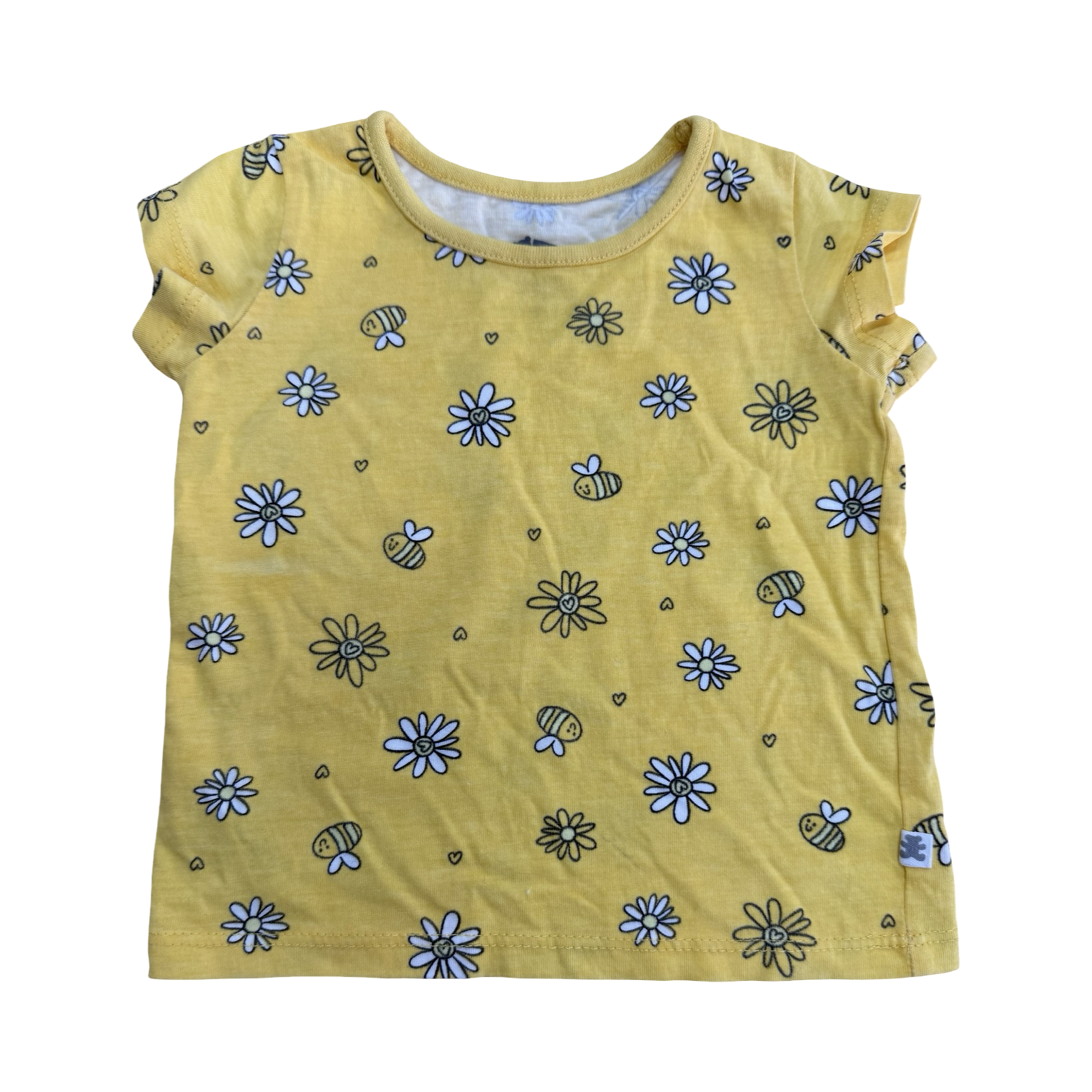 3-6M Yellow Daisy & Bee T-shirt - Woolworths