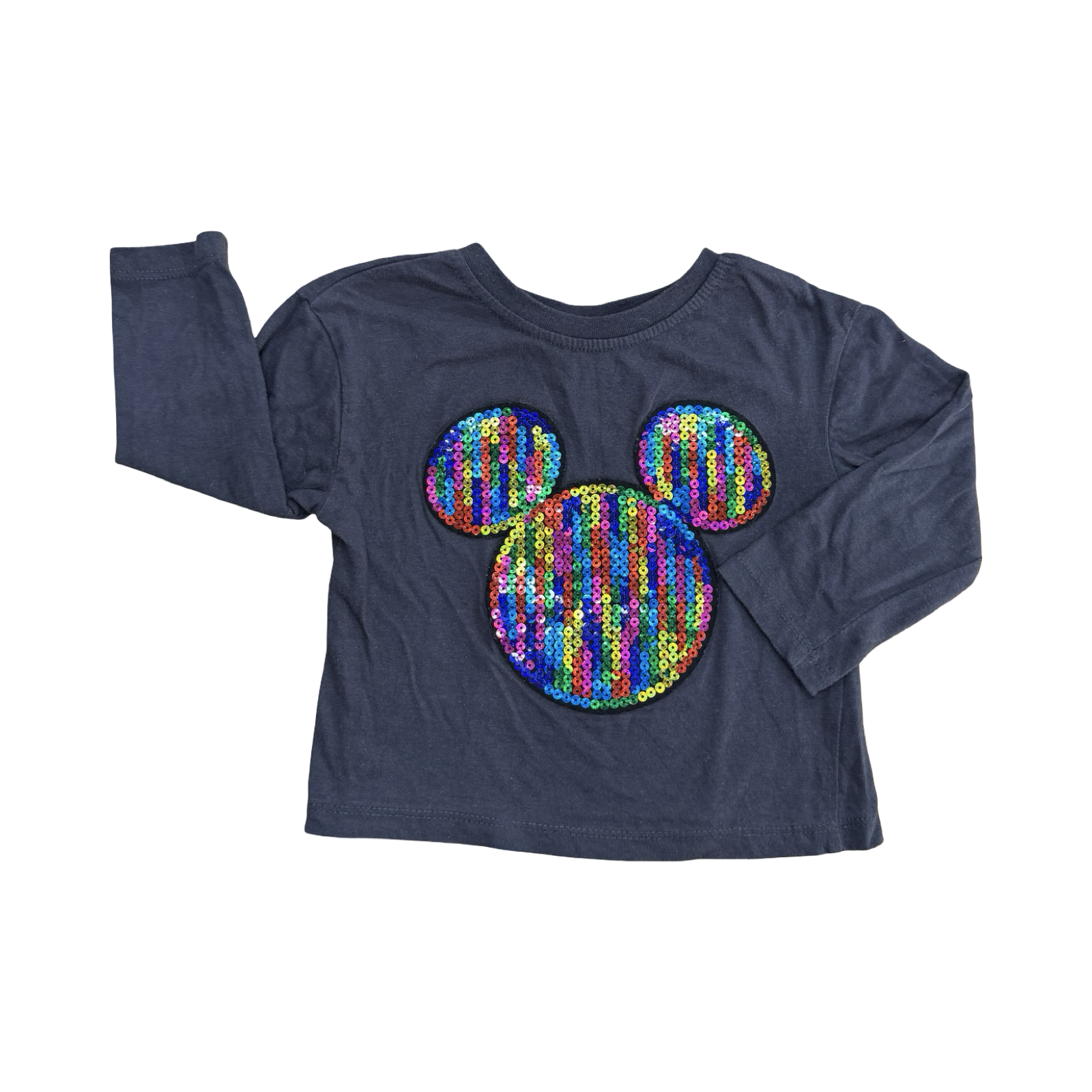 1-2Y Grey Minnie Sequins Long Sleeve T-shirt - Disney
