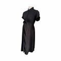 Size 32 Black collared and buttoned Maternity dress - Cherry Melon