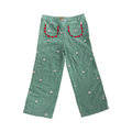 *NEW* 4-5Y Green Corduroy Floral Long Trouser - Jack & Milly